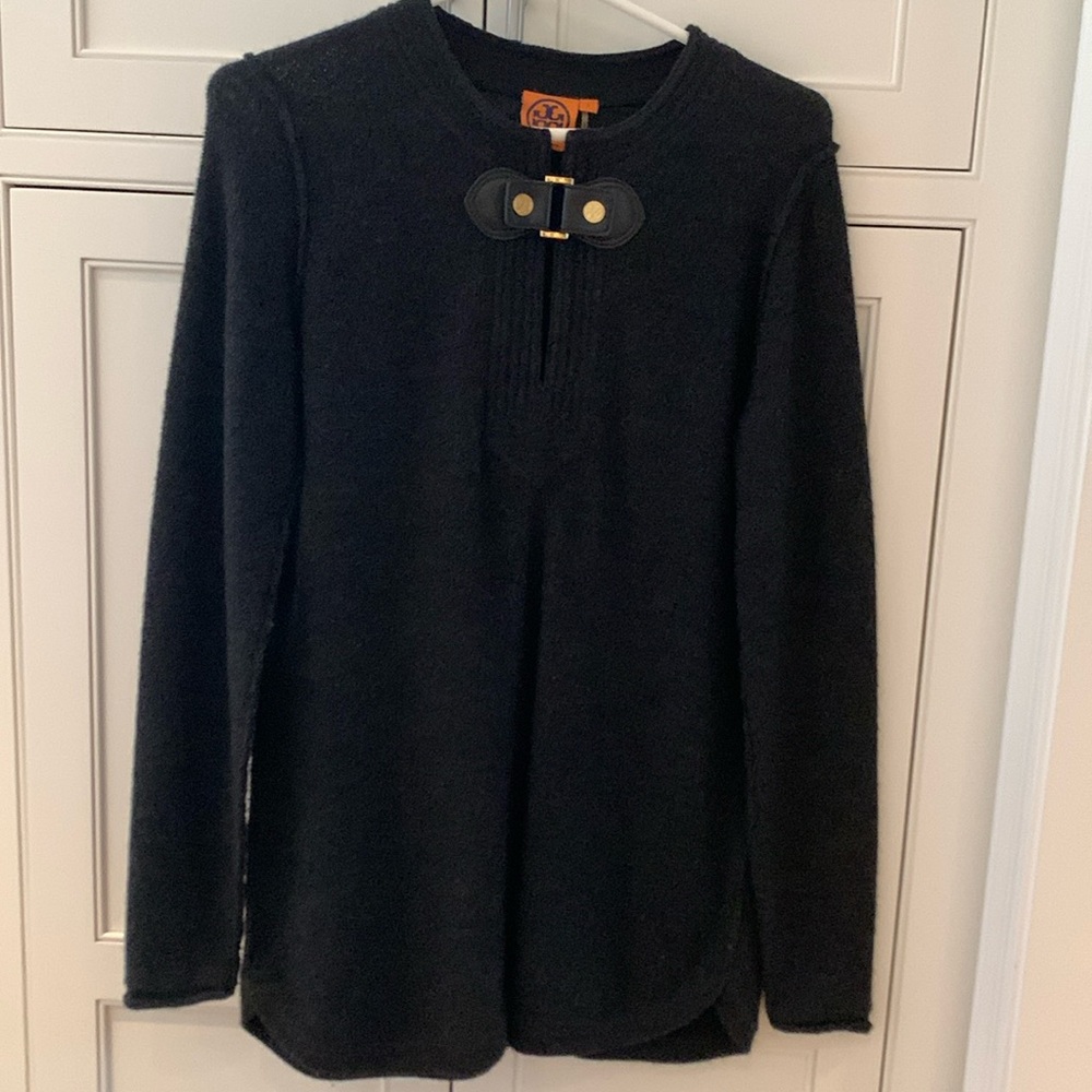 Tory Burch charcoal grey sweater in size small